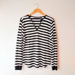 NWOT Liz Claiborne Striped Henley